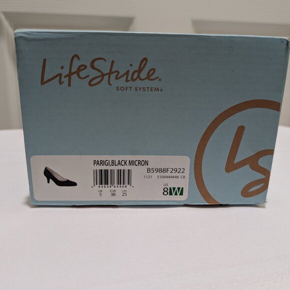 LifeStride Women's Parigi Black Micro Pump - Sz 8W NWOT - Picture 7 of 7